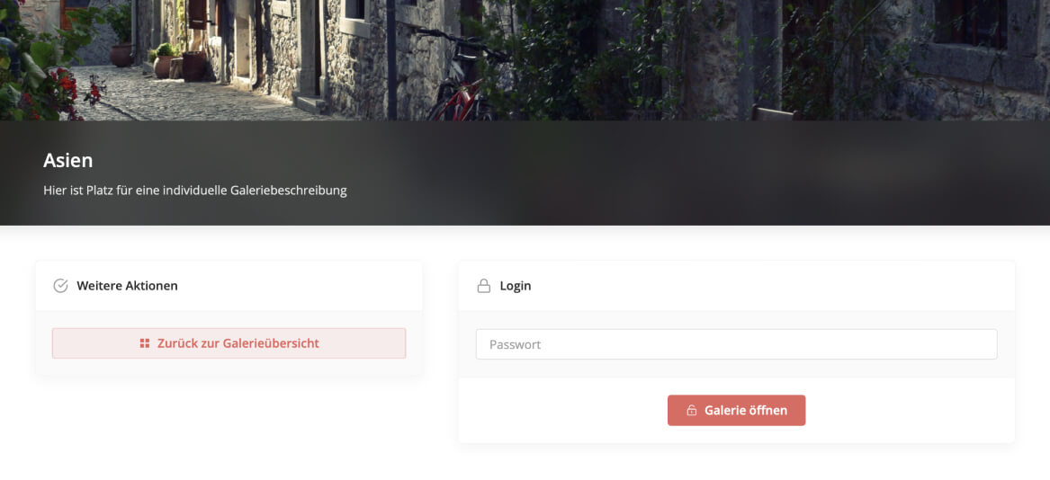 Passwortgeschützte Galerie